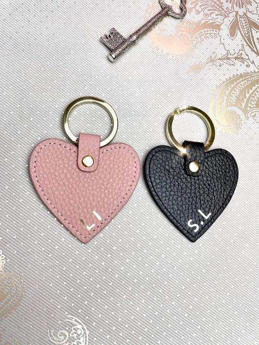 Leather Heart Keyrings