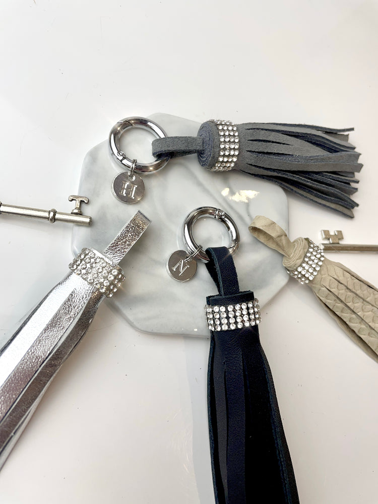 Leather Tassel Keyring 