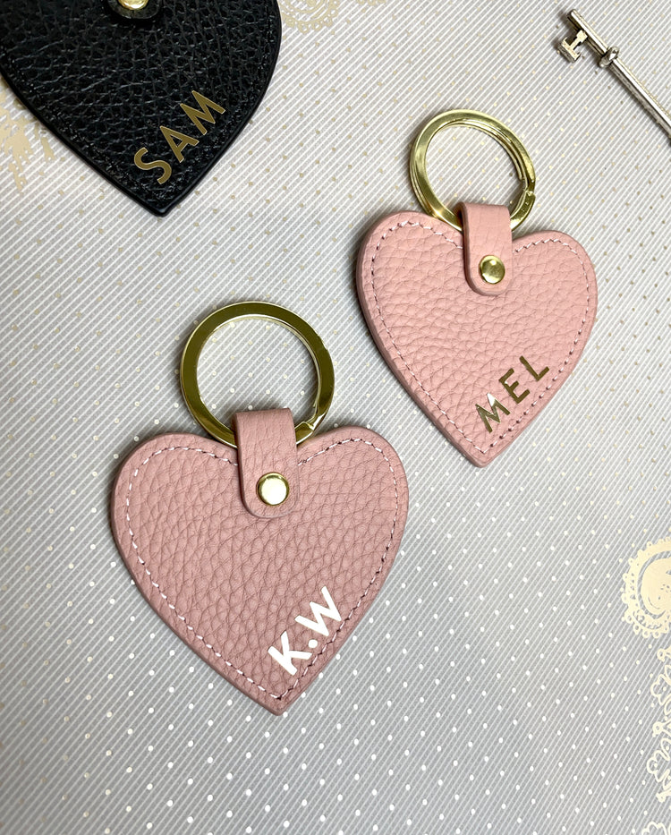 Leather Heart Keyrings