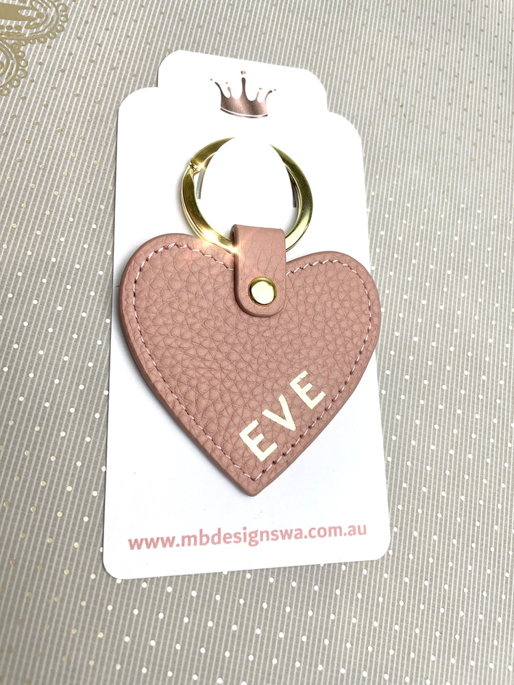 Leather Heart Keyrings