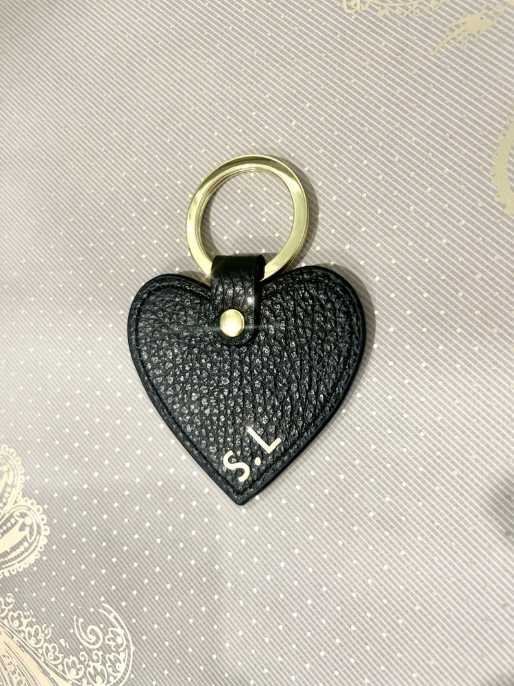 Leather Heart Keyrings