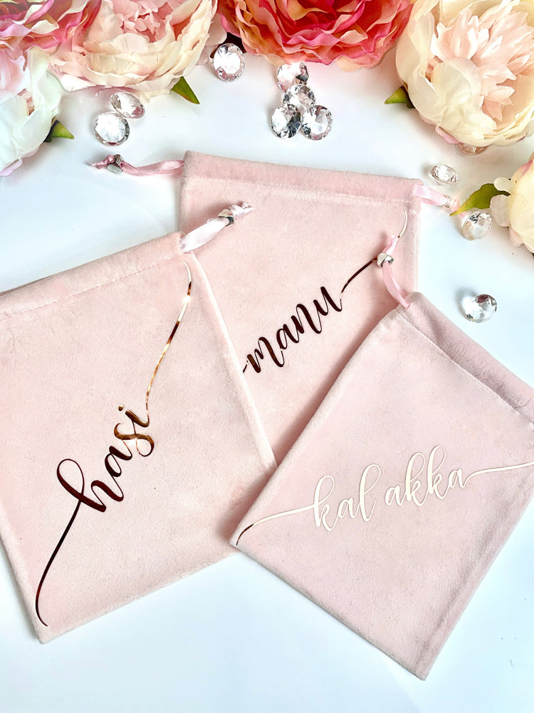 Pink Velvet Pouch