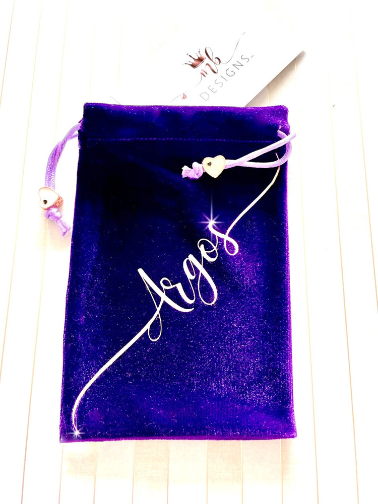 Purple Shimmer Velvet Pouch