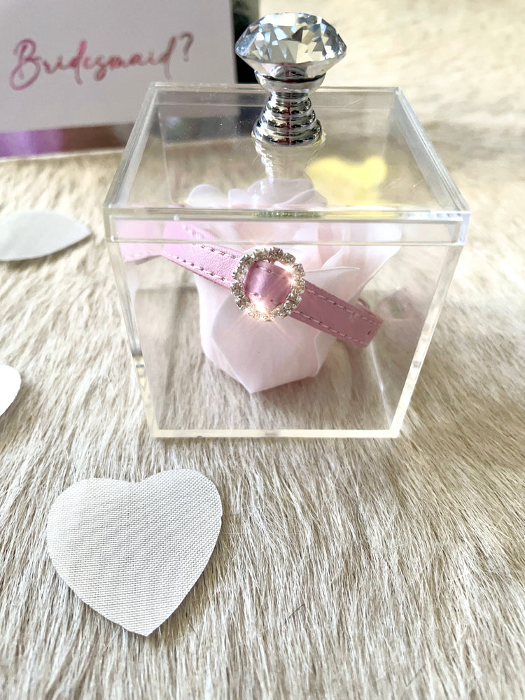 Acrylic Diamanté Gift Cubes